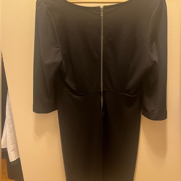 Banana Republic 3/4 sleeve little black mini dress size 12 - Picture 2 of 4